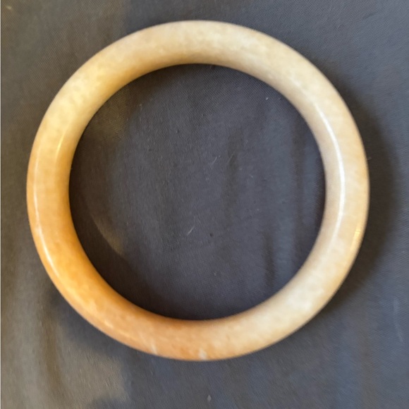 Yellow Jade Bangle Bracelet - Picture 1 of 6